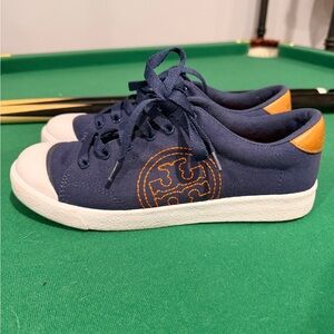 Tory Burch Navy and Orange Sneakers